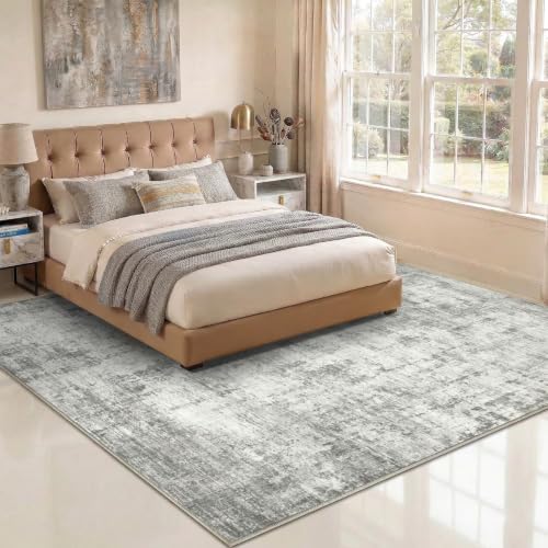 8x10 Area Rugs Washable Abstract Rug for Living Room Bedroom Grey - Image 6