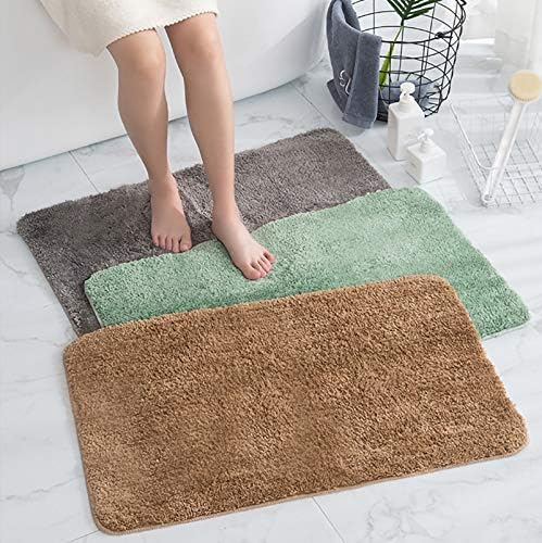 Red Bathroom Rugs Water Absorbent Chenille Bath Mat for Bathroom Machine Washable Shower Mats Bath Rug for Kids Shower Tub,20" x 32",Red - Image 4