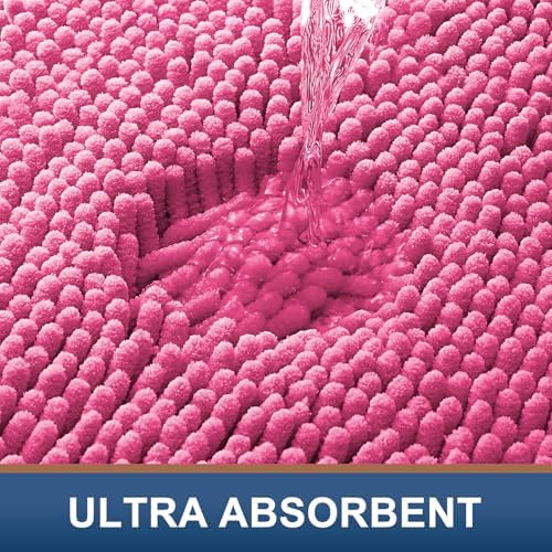 Smiry Bathroom Rugs 24X16, Luxury Chenille Extra Soft Absorbent Bath Mat - Image 4