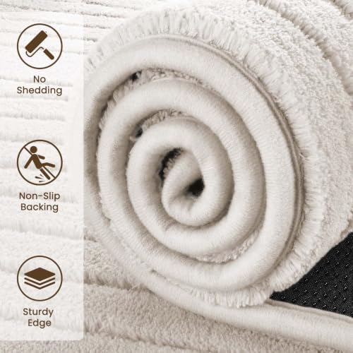 Sour Lemon 2x6 Runner Rug for Hallways Non Slip, Bedroom Modern Cream Rugs - Image 4
