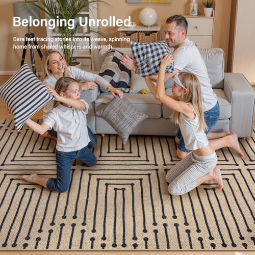Lahome Boho 3x5 Outdoor Rugs for Entry, Washable Easy Jute Rug - Image 4