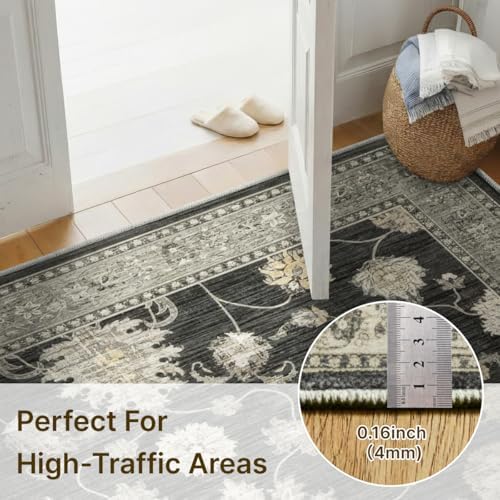 2x6 Hallway Washable Runner Rug : Vintage Soft Kitchen Runner - Image 2