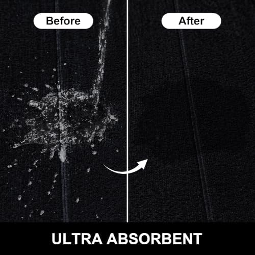 Memory Foam Bath Mat 36" x 24", Ultra Soft Absorbent Bathroom Rug Non Slip, Machine Washable Bath Rug for Bathroom, Shower and Tub,Black - Image 3