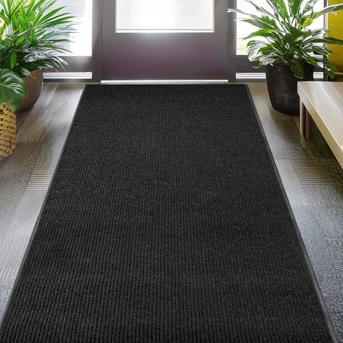 MaxMat® Oversized Industrial Door Mat - Heavy Duty, Waterproof, Low-Profile, Easy to Clean, Rubber Floormat (4 x 6 Feet, Black, MXM-RIB0046BK) by MaxMat