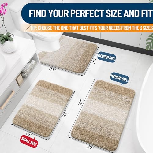OLANLY Large Bathroom Rugs 60x40, Extra Soft Absorbent Microfiber Bath Rugs - Image 2