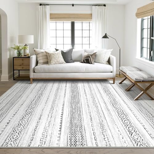 kakania Washable 6x9 Area Rug for Living Room: Boho Geometry Home Decor - Image 4