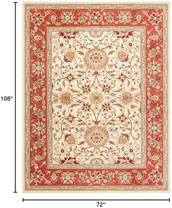 SAFAVIEH Lyndhurst Area Rug 6x9, Ivory & Rust LNH212R - Image 2