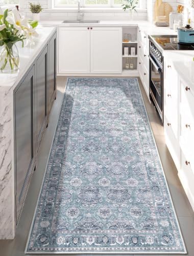 SERISSA 2x6 Washable Non Slip Floral Boho Runner Rug for Hallway by SERISSAHomeDecorCollection