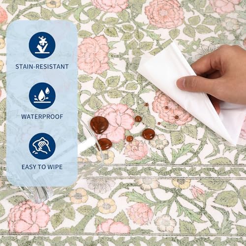 GarveeHome Pink Green Beige Floral 4x6 Area Rug for Nursery Bedroom - Image 7
