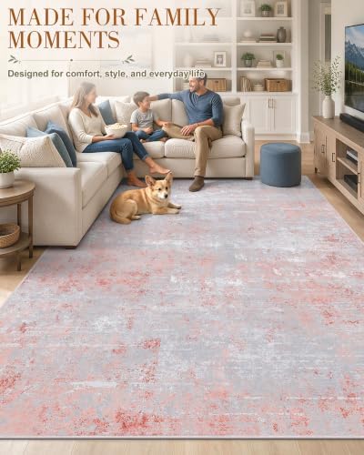 OLANLY 8x10 Washable Area Rug, Soft Non Slip Carpet for Bedroom Living Room - Image 3