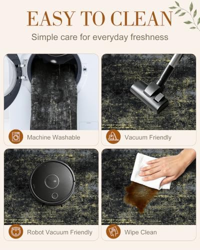 OLANLY 3x4 Washable Accent Rug, Soft Non Slip Carpet for Entryway Bedside - Image 6