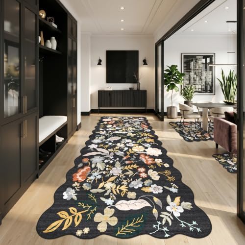5x12 Runner Rug for Hallway: Washable Non Slip Living Room Area Rug by BYYVOORugsforYourHome