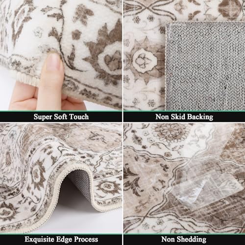 HEBE Hallway Runner Rug 2'x6', Washable Non Slip Kitchen Rug Runner - Image 3