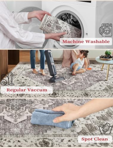 SERISSA 2'6"x8' Washable Non Slip Boho Runner Rug for Hallway，Earth Tone - Image 3