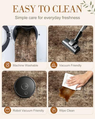 OLANLY 9x12 Washable Area Rug, Soft Non Slip Carpet for Bedroom Living Room - Image 7