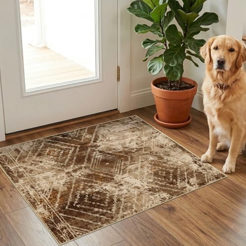 BESTSWEETIE 2'x3' Washable Samll Rug for Living Room doormatCow Print by BESTSWEETIE