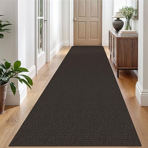 EARTHALL Washable Runner Rug, Non Slip Hall Runner, 3x10 Ft, Taupe/Coffee by Unknown