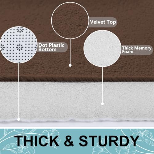 Smiry Memory Foam Bath Mat 36x24, Extra Soft and Absorbent Bathroom Rugs - Image 2