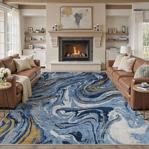 DMOYEST 10x14 Washable Area Rug Abstract Modern Non-Slip Indoor Carpet - Image 5