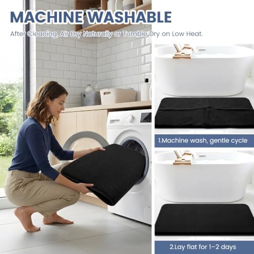 Smiry Memory Foam Bath Mat 40x24, Extra Soft Absorbent Bathroom Rugs - Image 6