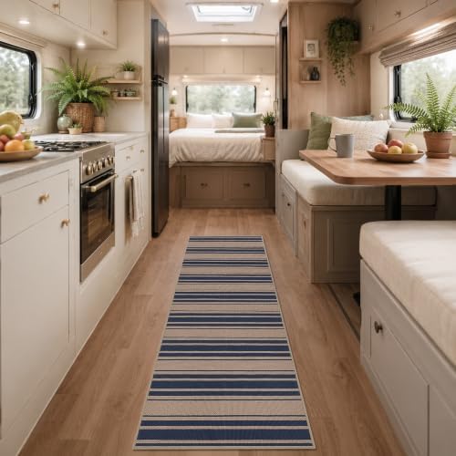 Easy Jute Kitchen Runner 2x6 Kitchen Runner Rug Washable Non Slip Outdoor Rug for Entryway Farmhouse Neutral Low Pile Carpet for Hallyway Proch Doorway - Image 2