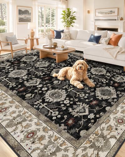 OLANLY 8x10 Washable Area Rug, Soft Non Slip Carpet for Bedroom Living Room by OLANLY