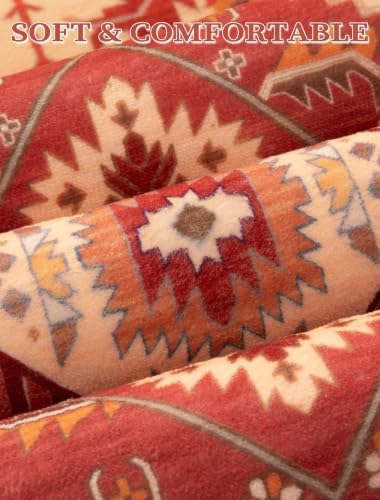 SERISSA 2x5 Washable Non Slip Boho Runner Rug for Hallway，Red - Image 6
