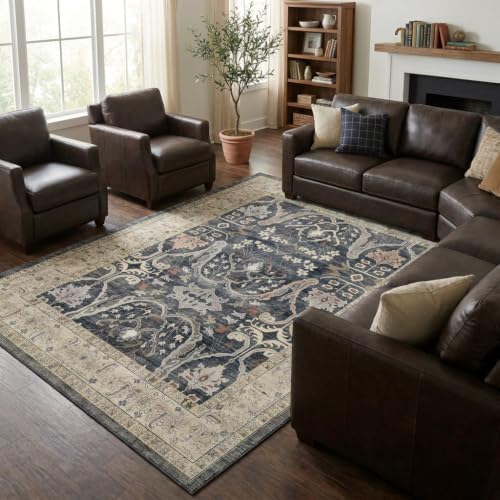Area Rug Living Room Rugs 5x7 Washable Floral Rug by Unknown