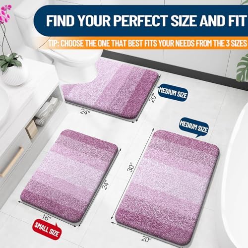 OLANLY Large Bathroom Rugs 50x30, Extra Soft Absorbent Microfiber Bath Rugs - Image 2