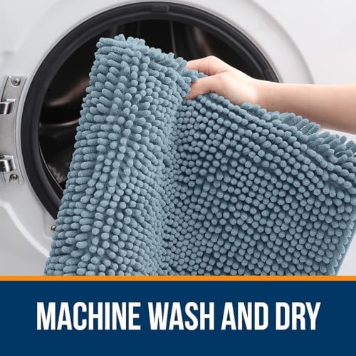 OLANLY Bathroom Runner Rugs 44x24, Extra Soft Absorbent Chenille Bath Rugs - Image 5