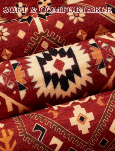 SERISSA 2x5 Washable Non Slip Boho Runner Rug for Hallway，Red Black - Image 4