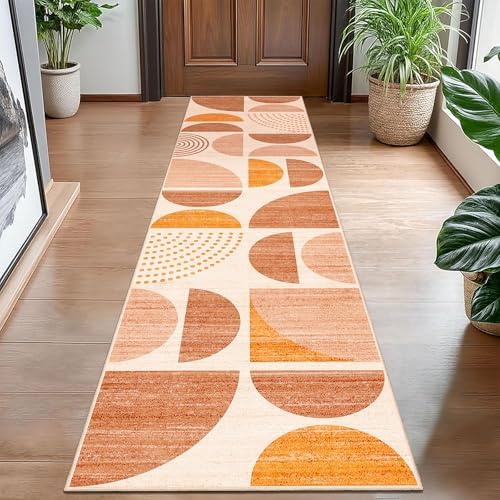 MUJOO Boho Runner Rug Washable 2x8 Area Rugs Non Slip Modern Abstract - Image 4