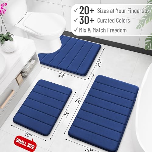 OLANLY Memory Foam Long Bathroom Rugs Runner 47x24, Super Soft Absorbent - Image 2