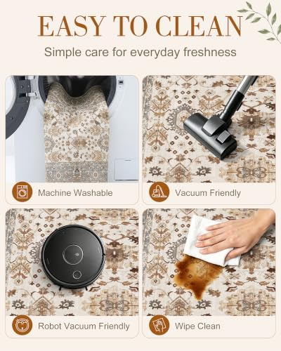 OLANLY 8x10 Washable Area Rug, Soft Non Slip Carpet for Bedroom Living Room - Image 6