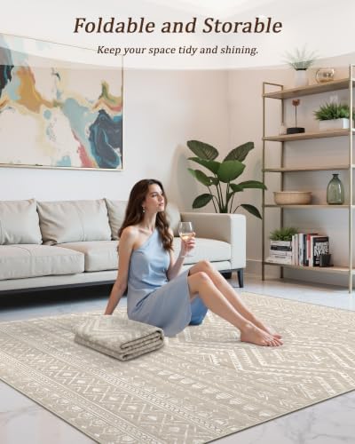 Miukiki Hallway 2x8 Runner Rug Washable Non Slip Kitchen Rug Brown - Image 6