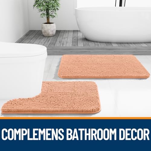 OLANLY Toilet Rugs U-Shaped 24x20, Soft Absorbent Chenille Contour Rugs - Image 7