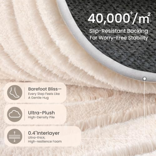 Sour Lemon Area Rugs 9x12 Living Room Bedroom, Large Carpet Rug White - Image 5