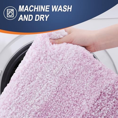 OLANLY Bathroom Runner Rug 59x17, Extra Soft Absorbent Microfiber Bath Rugs - Image 5