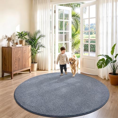 Keeko Round Area Rug 4ft for Living Room Bedroom,Soft Washable Circle Rug - Image 5
