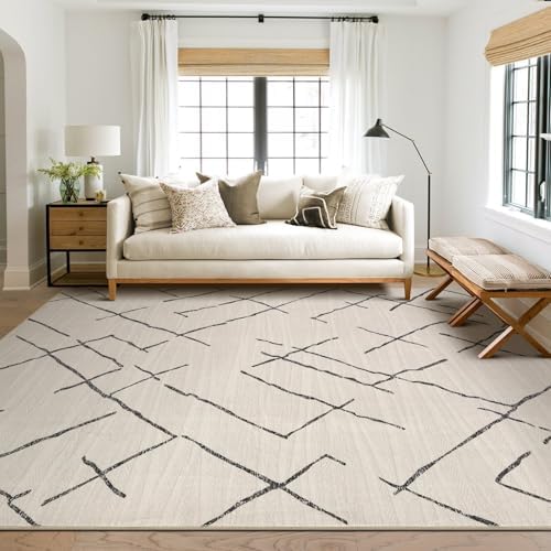 kakania Washable 8x10 Area Rug for Living Room: Boho Geometry Home Decor - Image 6