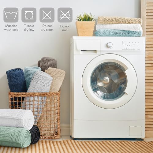 Madison Park Splendor Reversible 100% Cotton Bath Rug, 20 x 30, Grey - Image 6