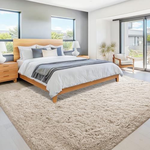 8x10 Area Rugs for Living Room: Fluffy Shag Soft Washable Rug Large Fuzzy Plush Indoor Carpet for Bedroom Nursery Playroom Kids Girls Boys Room (Camel, 8'x10') - Image 6