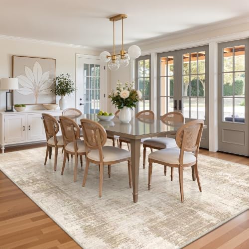 Valenrug 9x12 Area Rug Non Slip, Large Washable Rugs for Living Room Beige - Image 4