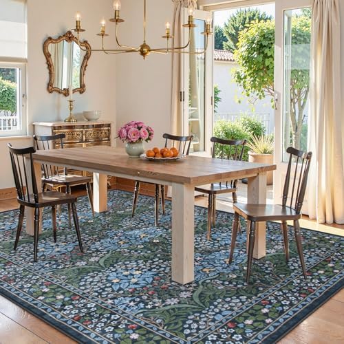 Lahome Floral Washable Rugs 8x10, Soft 8x10 Area Rugs for Living Room - Image 3