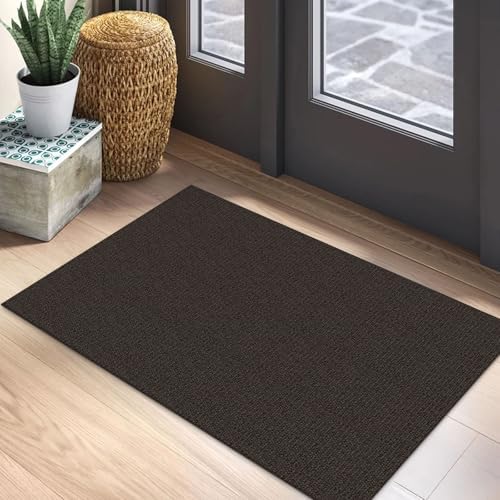 EARTHALL Washable Entryway Rug, Non Slip Doormat, 2x3 Ft, Taupe/Coffee by Unknown