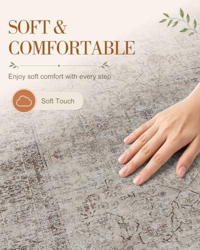 OLANLY 8x10 Washable Area Rug, Soft Non Slip Carpet for Bedroom Living Room - Image 4