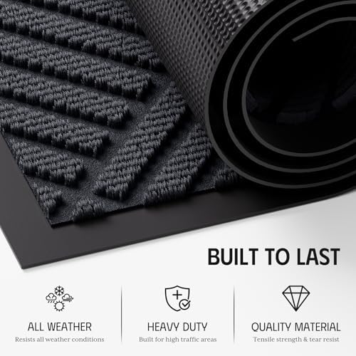 Front Door Mat 29.5x17, Heavy Duty Non-Slip Indoor Outdoor Doormat - Image 3