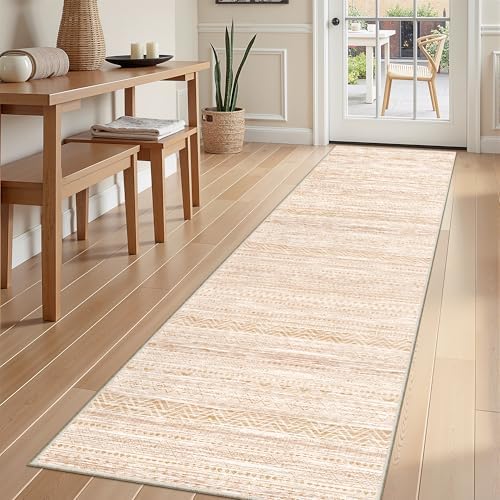 Miukiki Hallway 2x8 Runner Rug Washable Non Slip Kitchen Rug Beige - Image 7