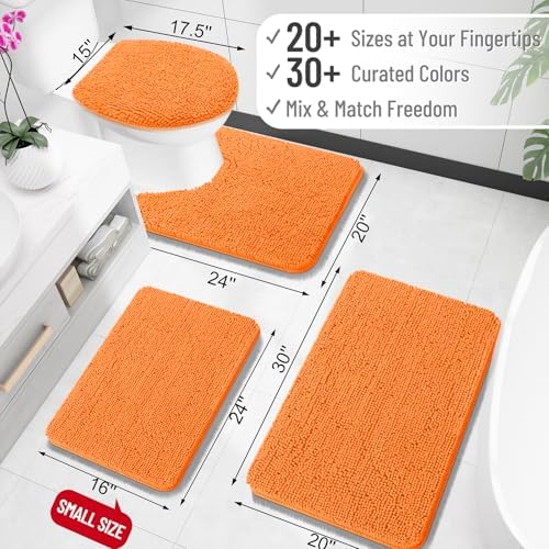 OLANLY Small Bathroom Rugs 24x16, Extra Soft Absorbent Chenille Bath Rugs - Image 2