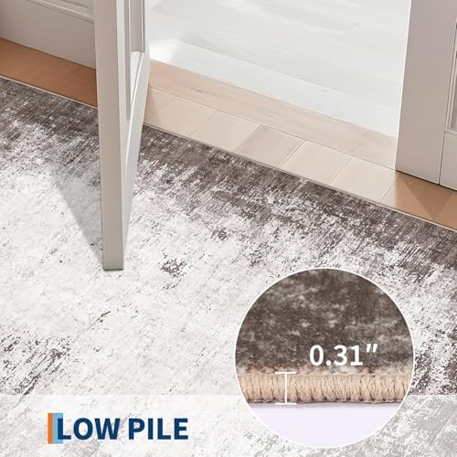 GarveeHome 3x5 Entryway Rug Washable Modern Abstract Small Brown - Image 5